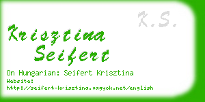 krisztina seifert business card